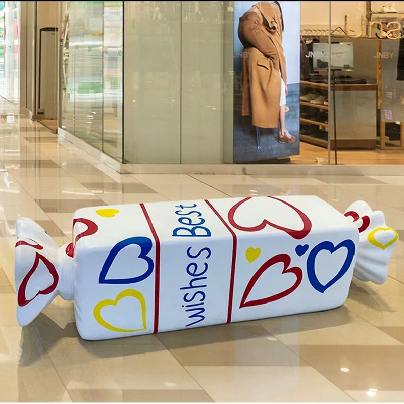 Candy židle ze skleněných sochařů komerční centrum Dekorace Candy Rekvizity